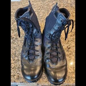 Danner Black Leather Lace-Up Boots